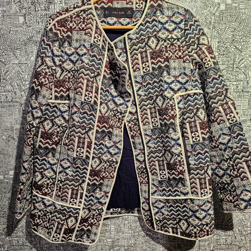 Zara- Aztec pattern jacket (Large)